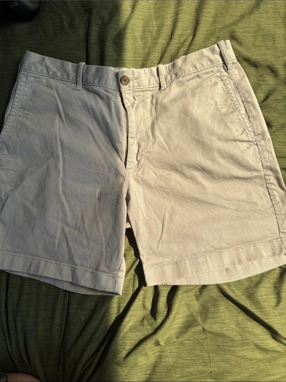 J. Crew Beige Flat-Front Cotton Shorts